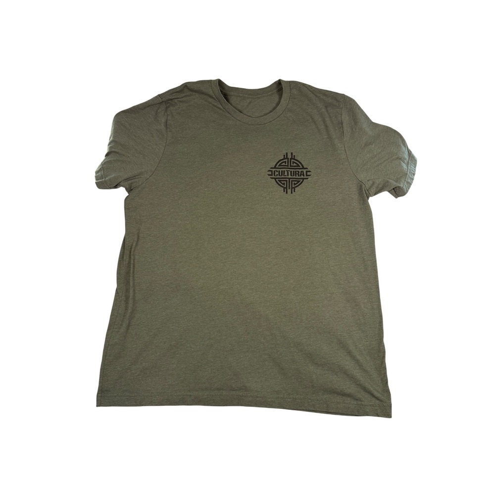 Cultura Graphic T-Shirt Heather Green Streetwear Large